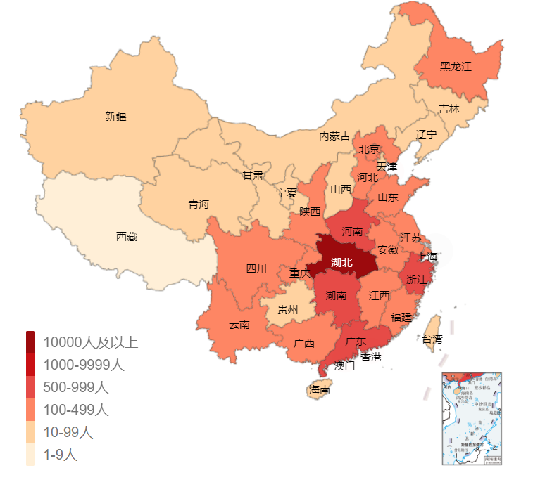 肺炎全国分布图最新动态